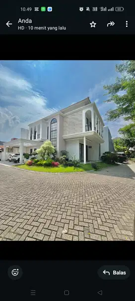 Rumah 2 Lantai Hook Full Furnish di Taman Puspa Raya Citraland, Sby