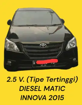 SIAP PAKAI Innova Diesel 2015 Matic Barong Solar Tipe V Hitam Plat W