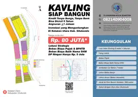 KAVLING SIAP BANGUN MURAH TANPA BUNGA TANPA BANK