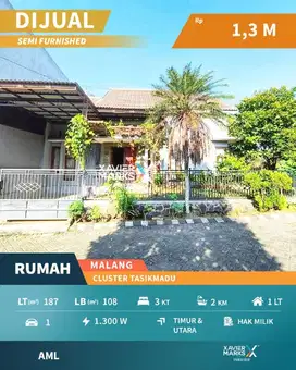 e019  Rumah Hook Cantik Semi Furnished
