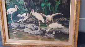 Lukisan Burung Bangau