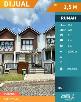 e020 Rumah Siap Huni Kawasan Elit Austinville, Dieng, Malang