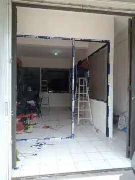 pasang partisi aluminium ruko, kantor, rumah, sekolah, cafe, resto