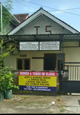Dijual Rumah strategis di pusat Kec. Baturetno