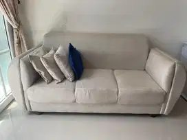 Sofa Dua Seat Warna Cream