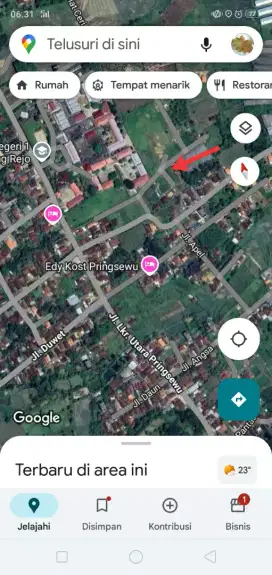 Dijual Tanah Kavling Strategis di kota berkembang Pringsewu Lampung