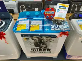 Mesin Cuci 2 Tabung Polytron 8 KG Cicilan Tanpa DP Gratis 2x Cicilan