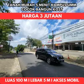 Tanah Siap Bangun Kost 5 Menit Kampus UMM Malang