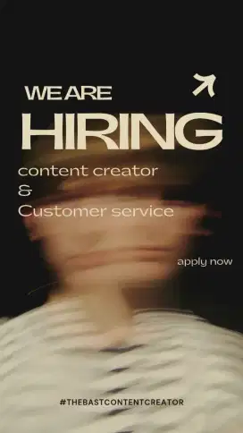 Lowongan Kerja Konten Kreator Dan Customer Service