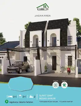 Rumah Desain American Classic  3 Lantai + Rooftop Strategis Di Jaksel