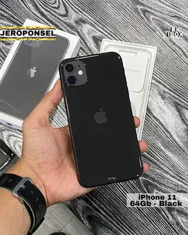 IPHONE 11 64GB BLACK EX IBOX LIKE A NEW ORIGINAL GARANSI