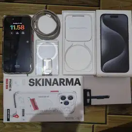 jual Iphone 15 pro Ibox 128 Titanium Black