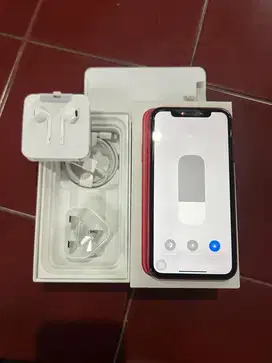 Dijual Iphone 11 Red 256GB Lengkap Terdaftar