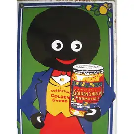 Antik iklan enamel tebal GOLDEN SHRED MARMALADE era Ned - Indie