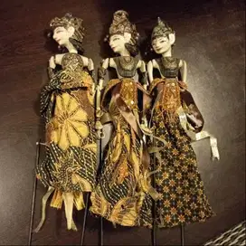 Set 3 Wayang Golek Vintage High Quality