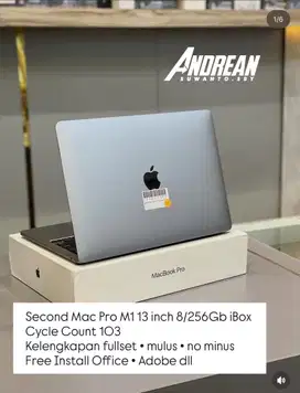 Second Mac Pro M1 13 inch 8/256Gb iBox