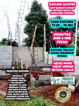 Jual Kavling SHM Pecah Siap Bangun Rumah Witana Harja Pamulang Tangsel