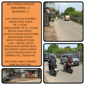 Jual Tanah murah pinggir jalan raya BU 400m2 di Bojonggede-Bogor 21