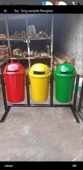 Tong sampah organik dan non organik (bs antr skitr medan)