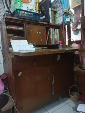 Meja belajar kayu jati