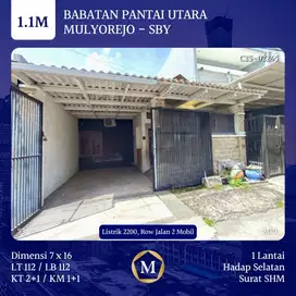 Rumah Babatan Pantai Utara dkt MERR Kenjeran Pakuwon City Mulyosari
