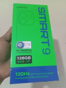 INFINIX SMART 9 RAM 4+4/128 GB warna BLACK HITAM 100% ORIGINAL