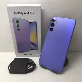 ULLSET SAMSUNG GALAXY A34 8/128 PURPLE NO MINUS SEIN LENGKAP DUS MURME