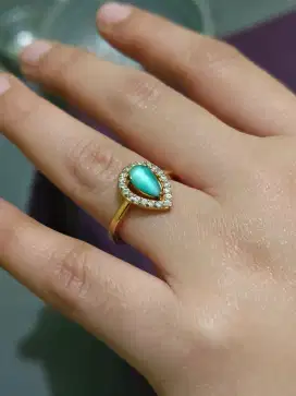 Natural Bacan Gulau Kristal Giwang Model Tetes Air Untuk Cewe