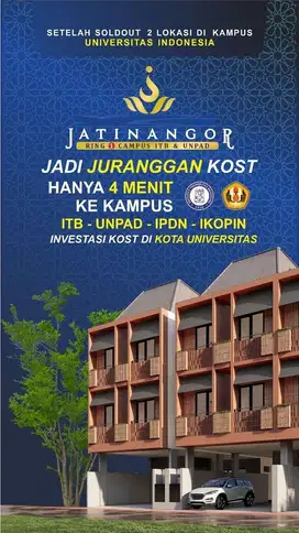 WOW BOMBASTIS KOST SELANGKAH ke KAMPUS ITB dan UNPAD INVESTASI PREMIUM