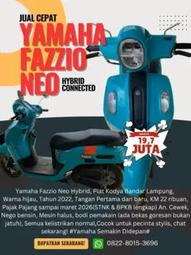Jual Cepat Yamaha Fazzio Neo Connected