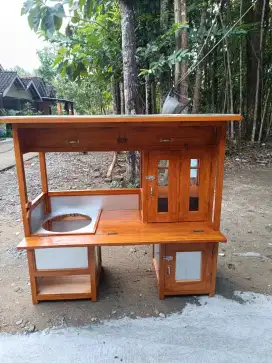 Gerobak bakso montor pakai atap