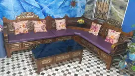 Kursi Sudut Jati Bekas Rasa Baru
