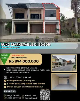 Dijual Ruko Bonjour Village Gunung Putri Bogor