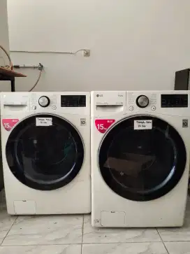 Mesin Cuci LG Second Front Loading Tipe F2515STGW + Rak Besi
