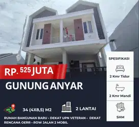 GUNUNGANYAR 525 Juta‼️Rumah 2 Lantai Baru dekat UPN Rungkut