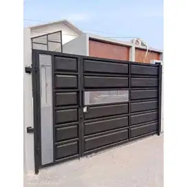 pagar rumah bukaan geser bahan plat eser