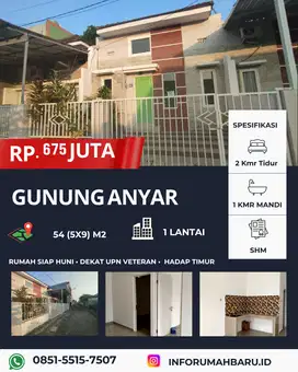 GUNUNGANYAR ‼️ Rumah Siap Huni dekat UPN Rungkut