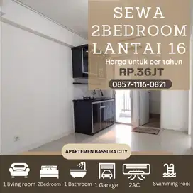 2 kamar sewa kosngan + kitchen set lantai 16 apartemen bassura city