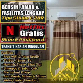 FREE AKUN NETFLIX SEWA 1KAMAR PERJAM PERHARI APARTEMEN GREEN PRAMUKA