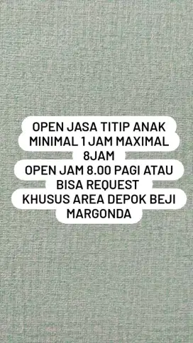 jasa penitipan anak hitungan jam