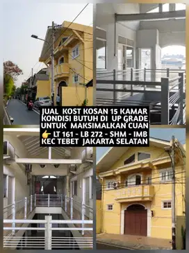 JUAL KOST KOSAN KOSTAN 15 KAMAR DI TEBET JAKARTA SELATAN