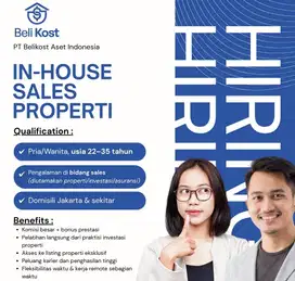LOWONGAN KERJA SALES AGEN PROPERTI INHOUSE