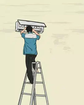 Servis AC, bongkar pasang, cuci steam AC, isi preon