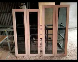 Kusen jendelanya ready dari kayu bekas meranti oven berkualitas