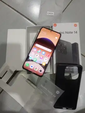 Redmi note 14 ram 8/128 fullset baru 1bln pake