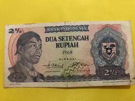 Uang kuno Dua Setengah Rupiah Jendral Sudirman
