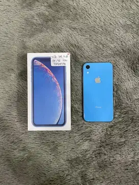 IPhone XR 128GB Blue mulus Fullset BH 90% Sinyal Permanent