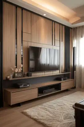 BACKDROP TV LEMARI MEJA