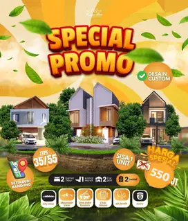 Rumah 500 jt-an 2 Lantai di Setiabudi bisa custom deket UPI