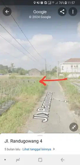 Disewakan tanah cocok untuk villa di Utara hotel Hyatt jl randugoang 4